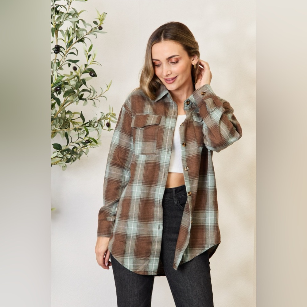Mandy Plaid Dropped Shoulder Shirt